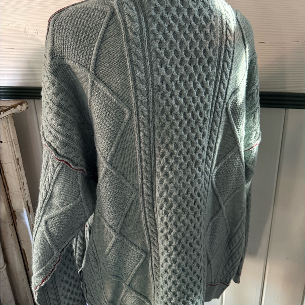 Free People we the free Tenessee Oversized Knit Cardigan in Seafoam green-NWT XS - Picture 9 of 10
